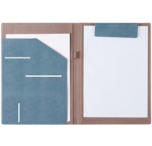 Leather A4 Sales Manager Portfolio Thread Sewing OEM Brand