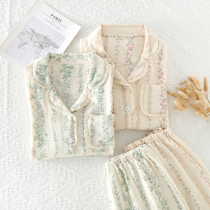 Women Cotton Pajamas Lounge Set Two-piece