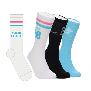 Custom Socks Factory Custom No Minimum Order High Quality Cotton White Socks Custom Socks With logo
