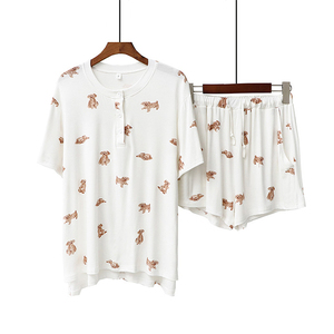 Summer Knitted Modal Women Loungewear Set